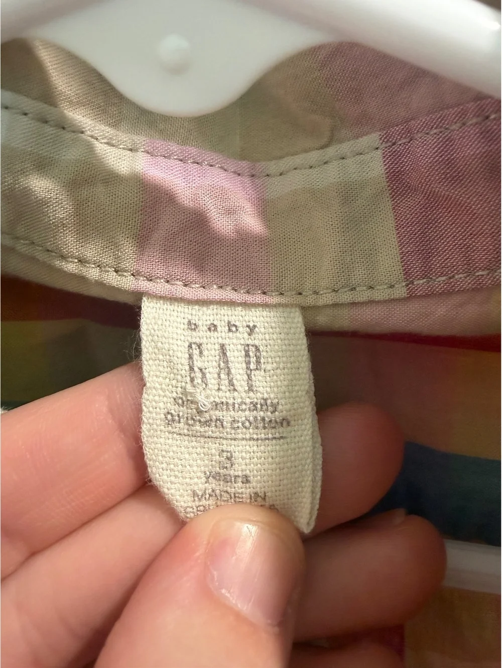 Gap Pastel Boys Plaid Polo size 3 years